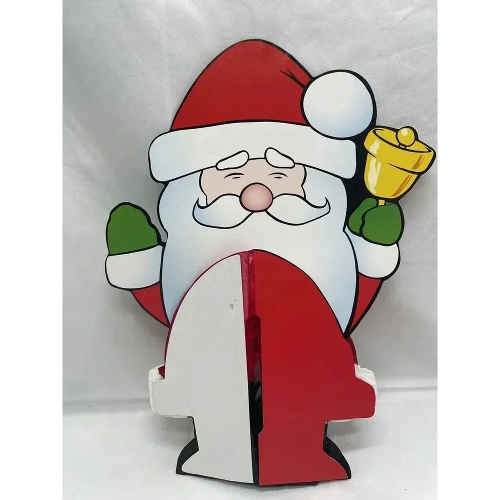 Vintage Red Honeycomb Santa Claus Christmas Table Decoration 6”